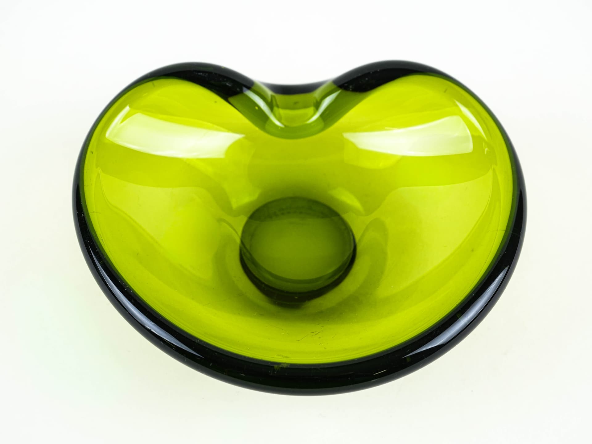 Dish Holmegaard, green glass, Denmark, 1970s. - 377696