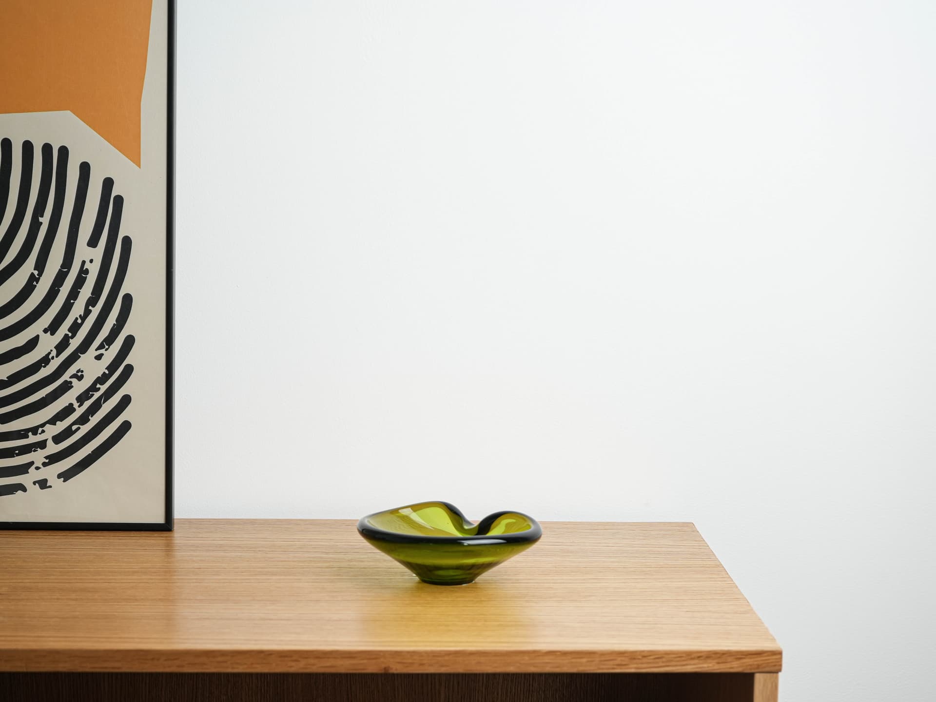 Dish Holmegaard, green glass, Denmark, 1970s. - 377702
