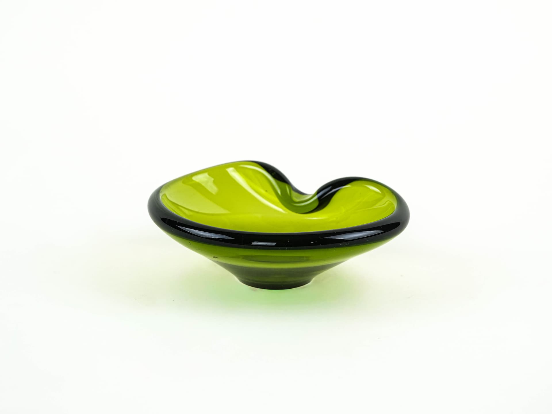Dish Holmegaard, green glass, Denmark, 1970s. - 377693