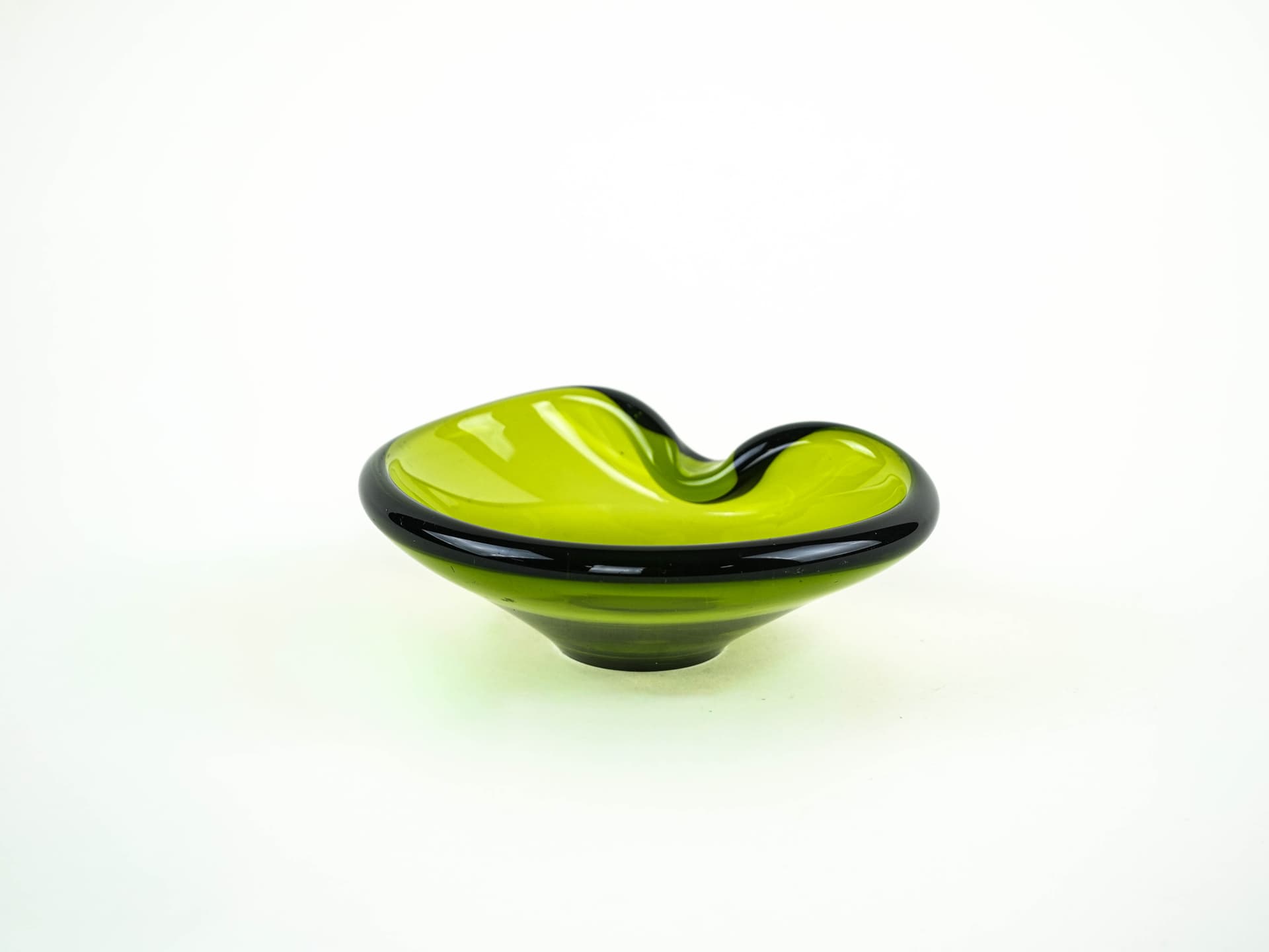 Dish Holmegaard, green glass, Denmark, 1970s. - 377694