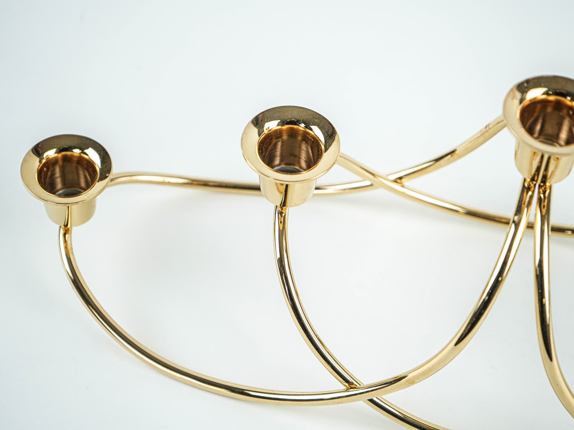Five-arm candelabrum, gold brass, Georg Jensen, Denmark, 1970s. - 377772