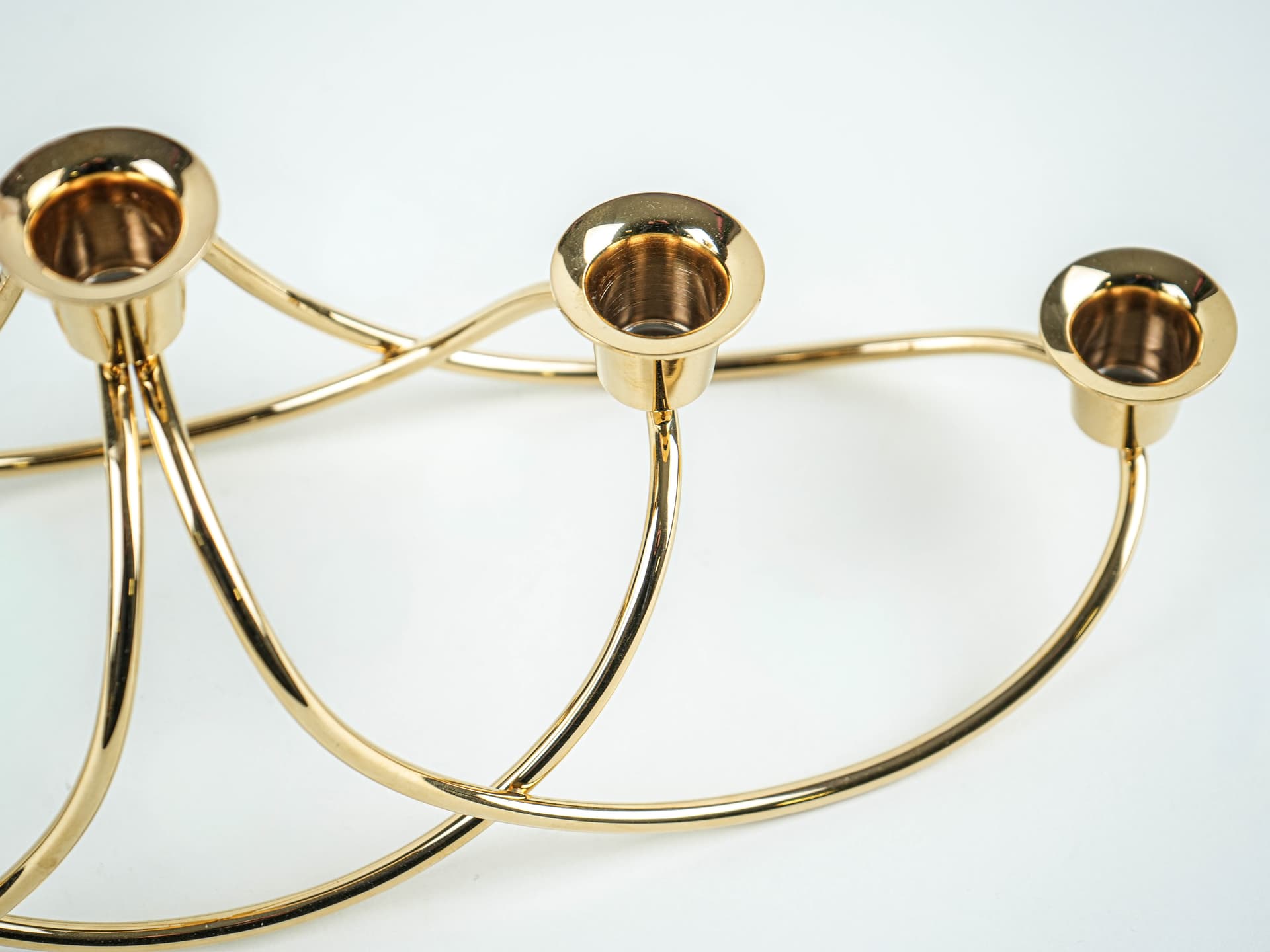 Five-arm candelabrum, gold brass, Georg Jensen, Denmark, 1970s. - 377774