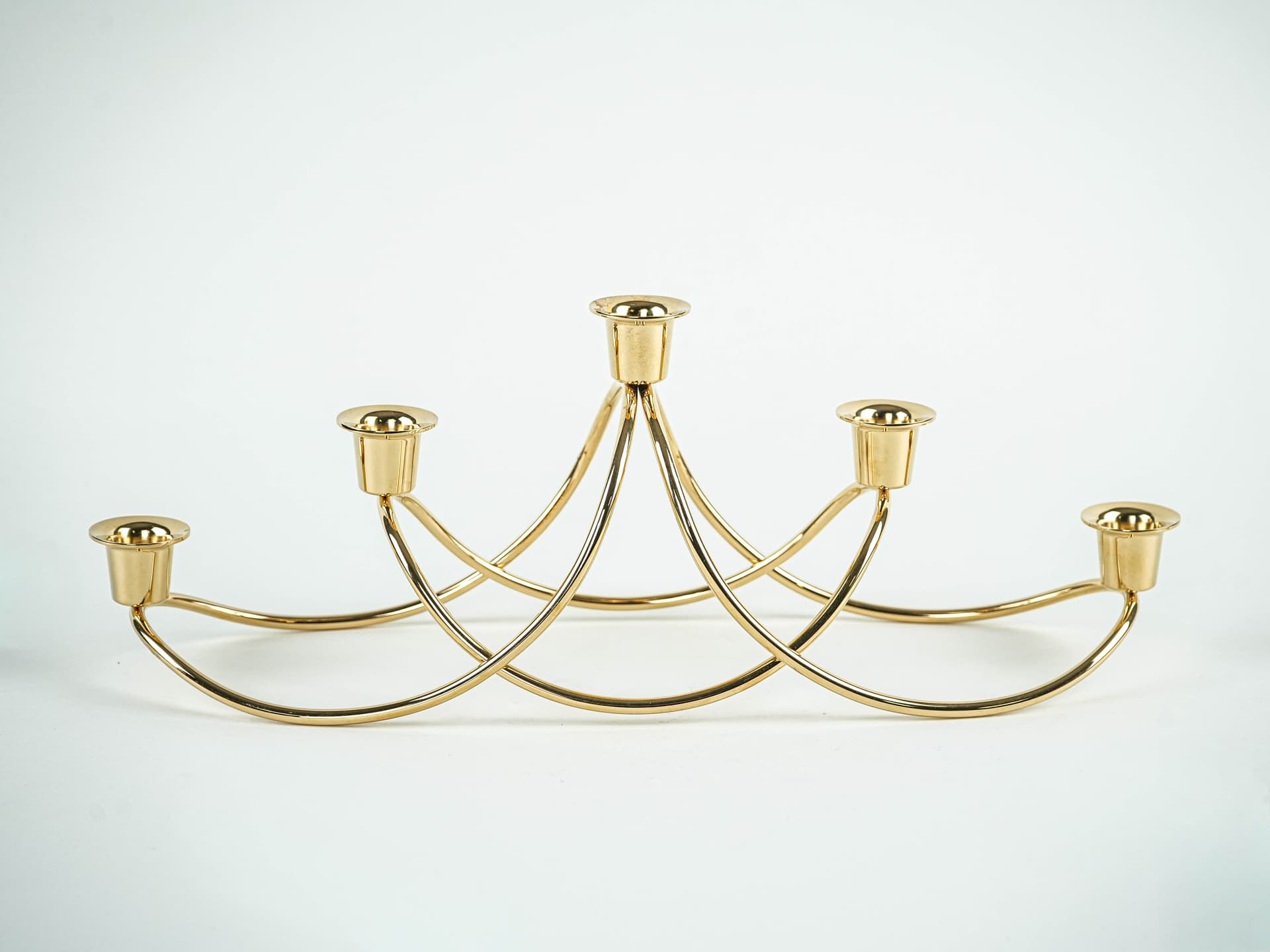 Five-arm candelabrum, gold brass, Georg Jensen, Denmark, 1970s. - 377768