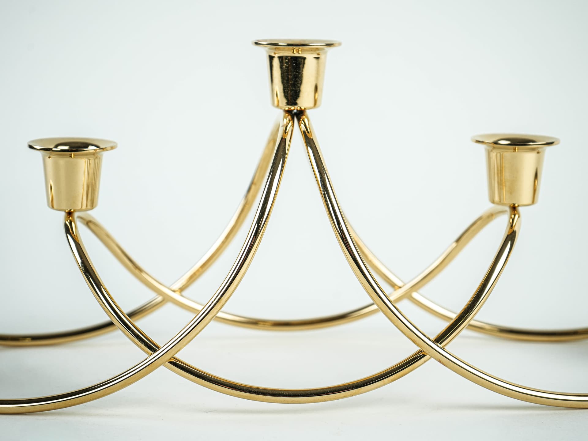 Five-arm candelabrum, gold brass, Georg Jensen, Denmark, 1970s. - 377771