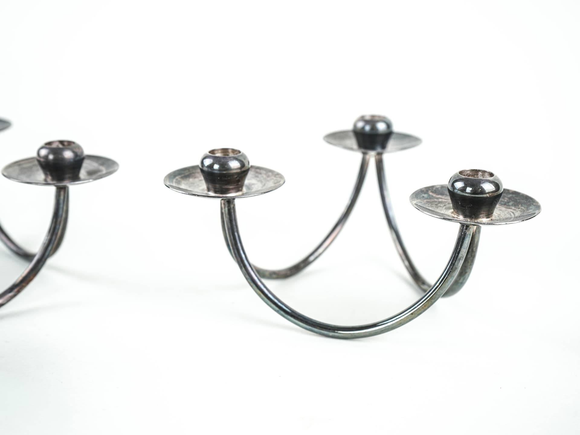 Set of candlesticks, silver, silver-plated brass, Denmark, 1970s. - 377796