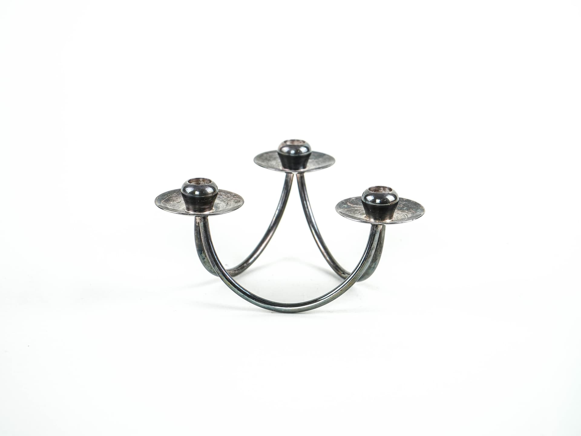Set of candlesticks, silver, silver-plated brass, Denmark, 1970s. - 377790