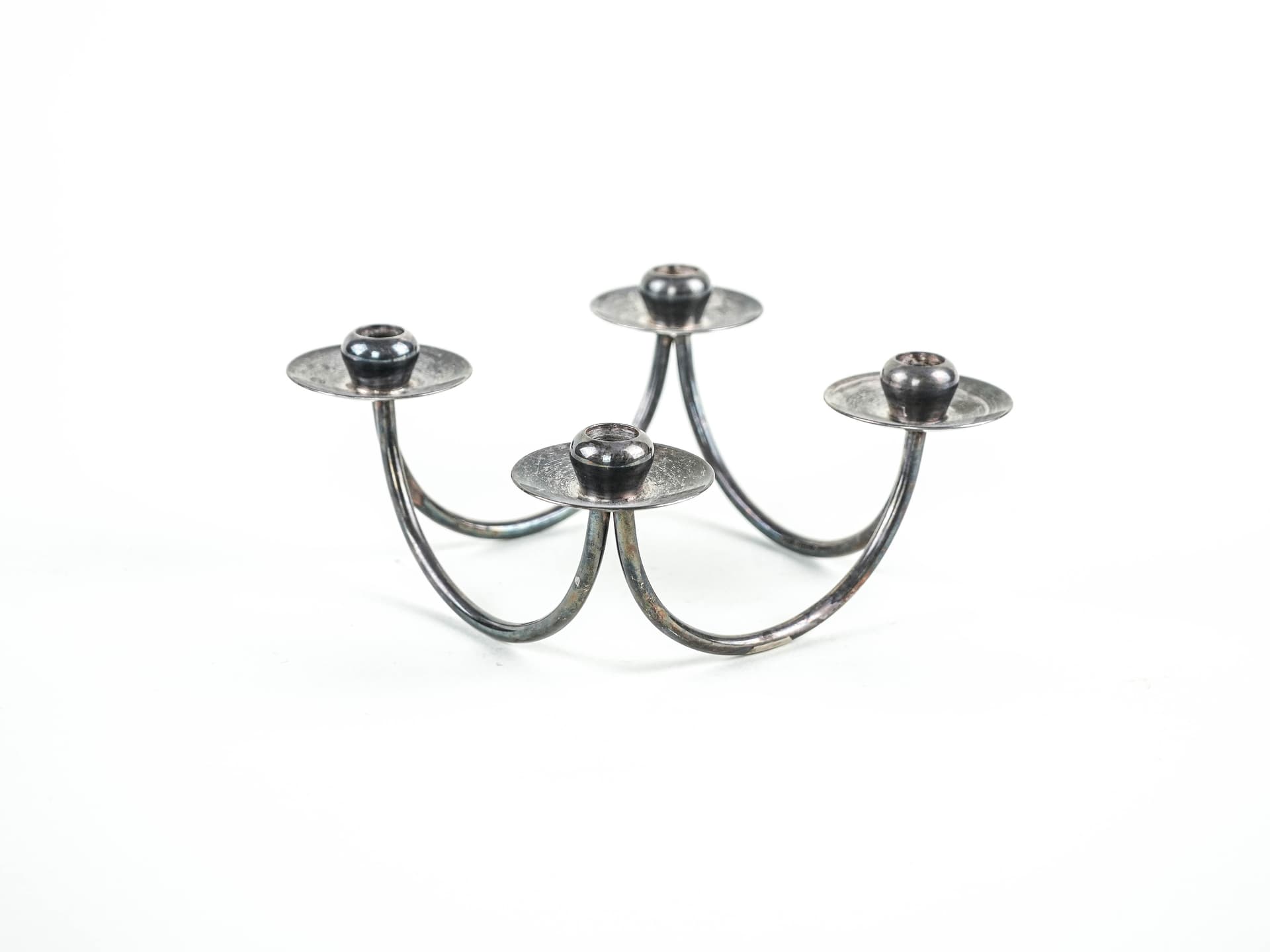 Set of candlesticks, silver, silver-plated brass, Denmark, 1970s. - 377787