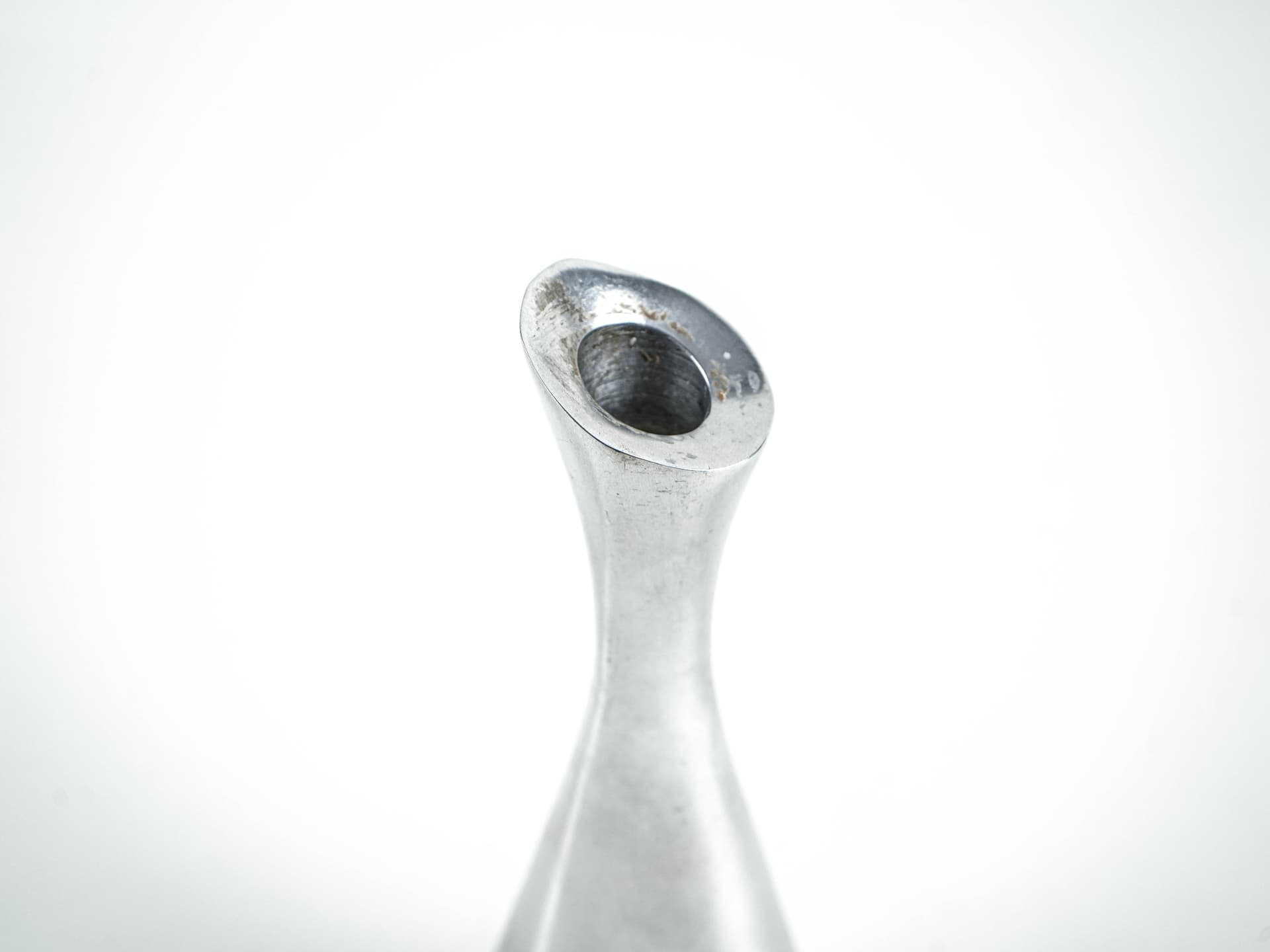 Candlestick Organic Modern, silver aluminium, Europe, 1970s. - 377819