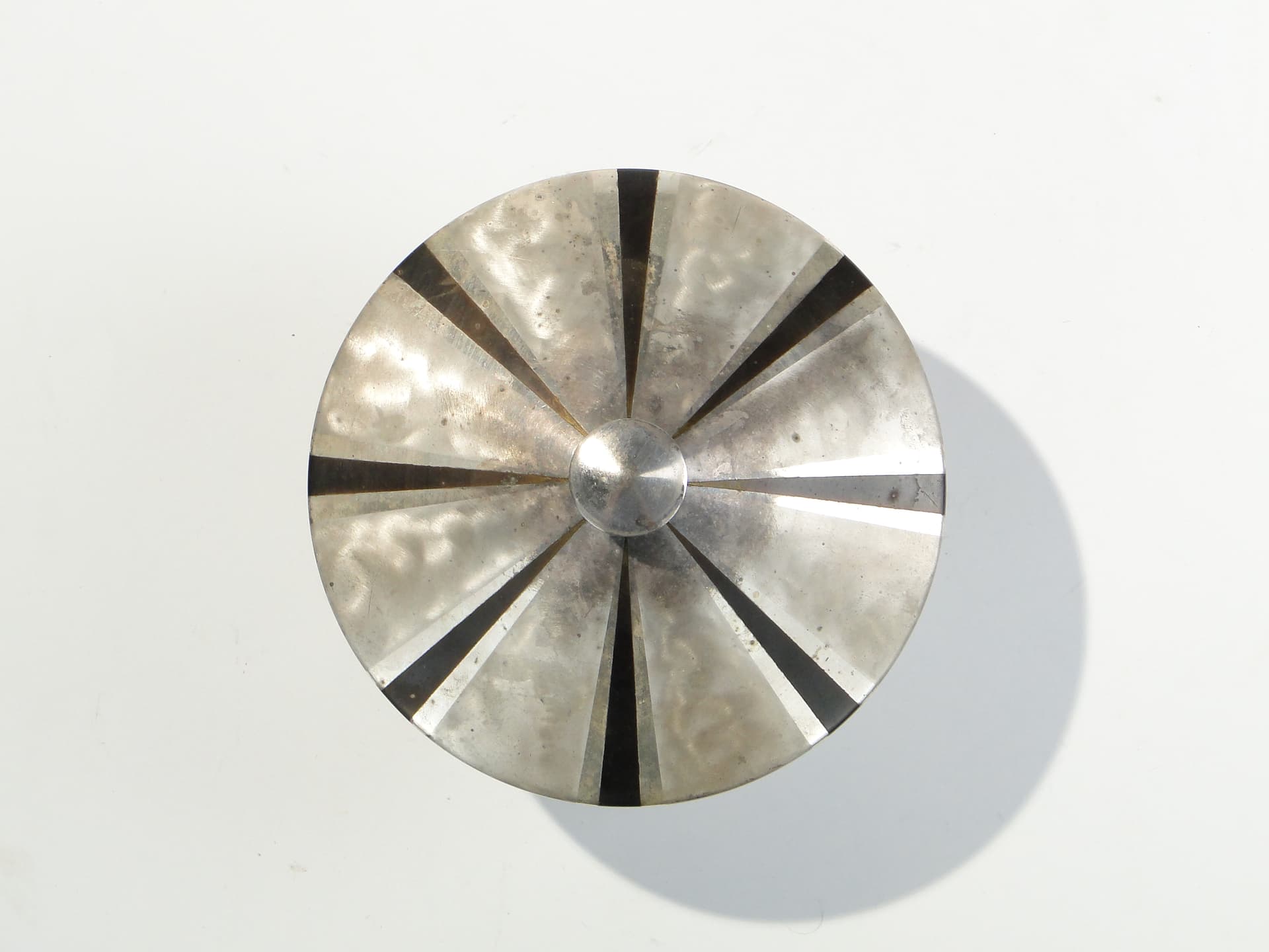 Bonbonniere Ikora, black, enamel, silver-plated metal, WMF, Germany, 1930s. - 377871