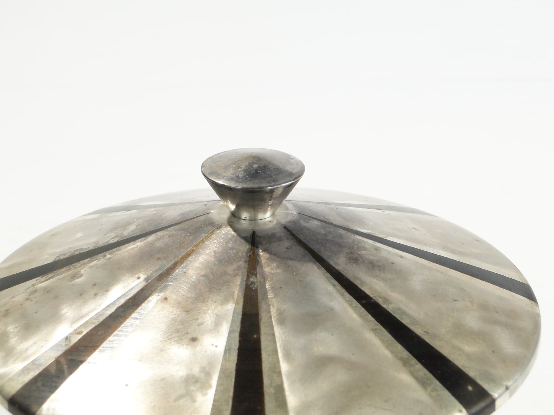 Bonbonniere Ikora, black, enamel, silver-plated metal, WMF, Germany, 1930s. - 377869