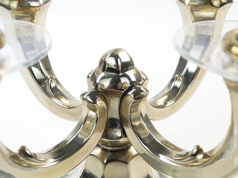 Candelabrum Art Deco, silver gold, brass silver, Wilhelm Wolf, Germany, 1920s - 377967
