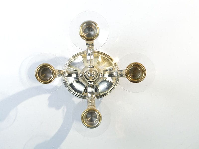 Candelabrum Art Deco, silver gold, brass silver, Wilhelm Wolf, Germany, 1920s - 377966