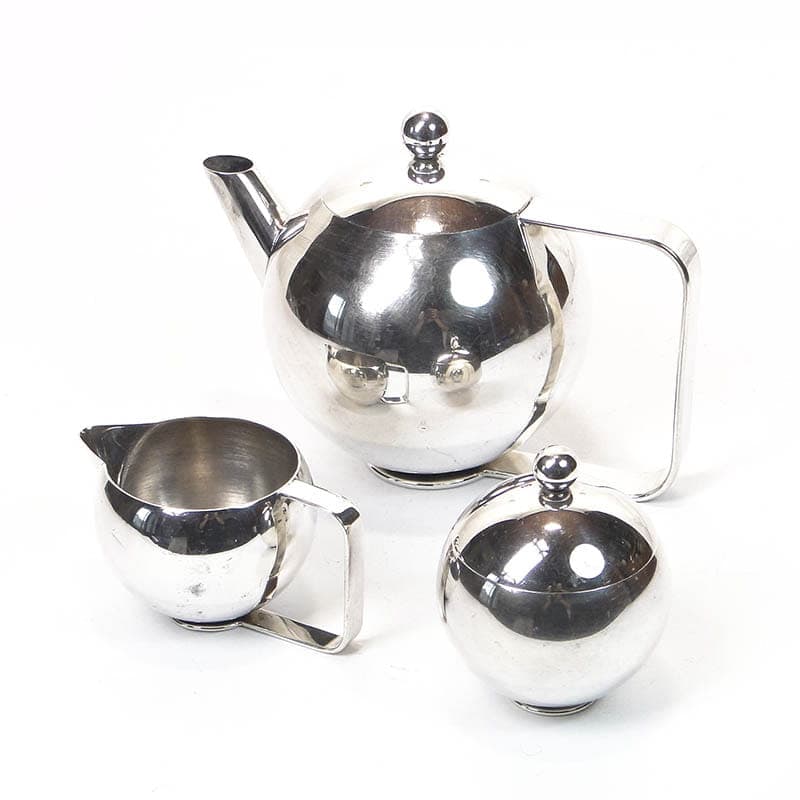 Coffee set Łódź, silver brass, by A. Szadkowski, Poland, 1970s. - 377972