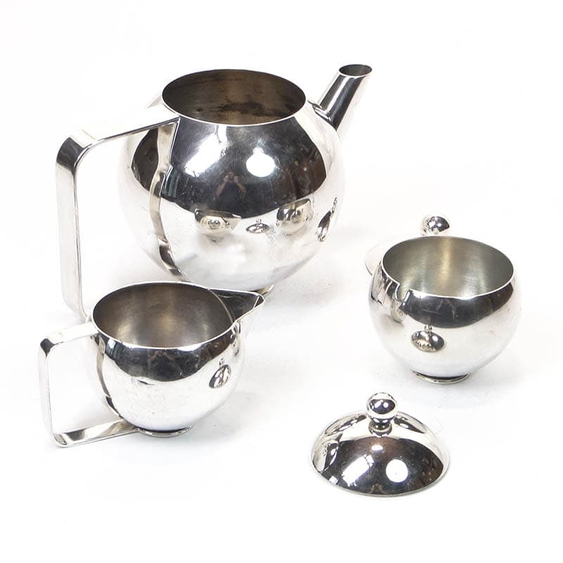 Coffee set Łódź, silver brass, by A. Szadkowski, Poland, 1970s. - 377973