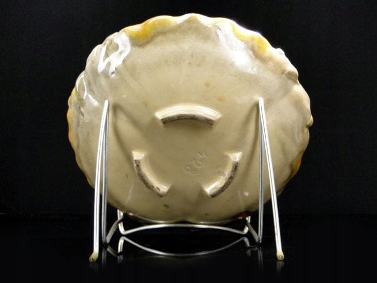 Patera Art déco, brązowy zielony żółty niebieski, ceramika, Niemcy, lata 30. - 377982