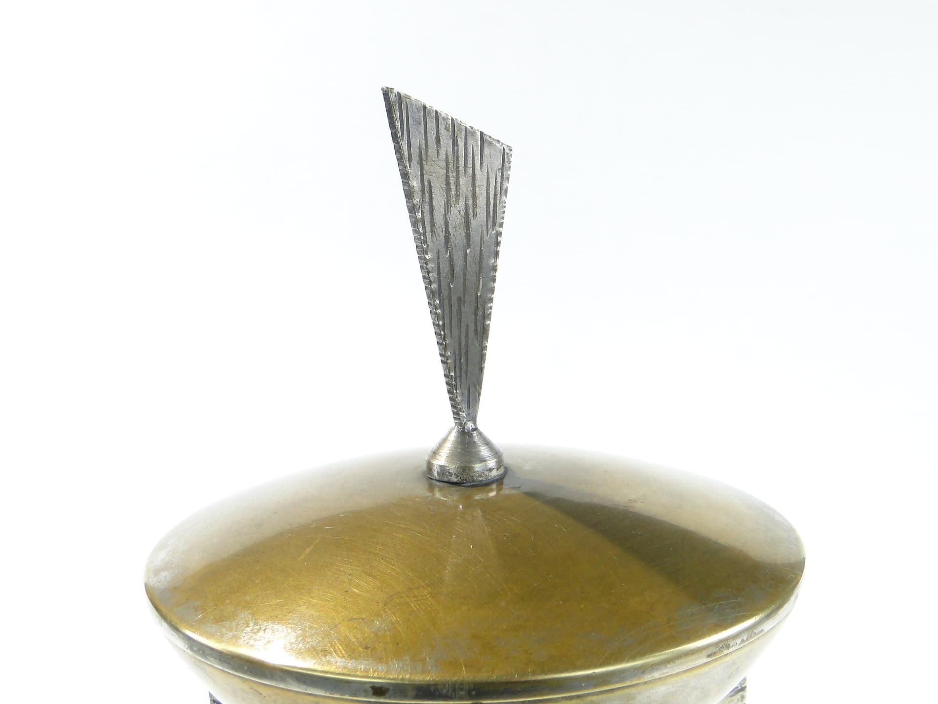 Modernist sugar bowl, Rytosztuka, silver gold metal, Poland, 1970s - 378033