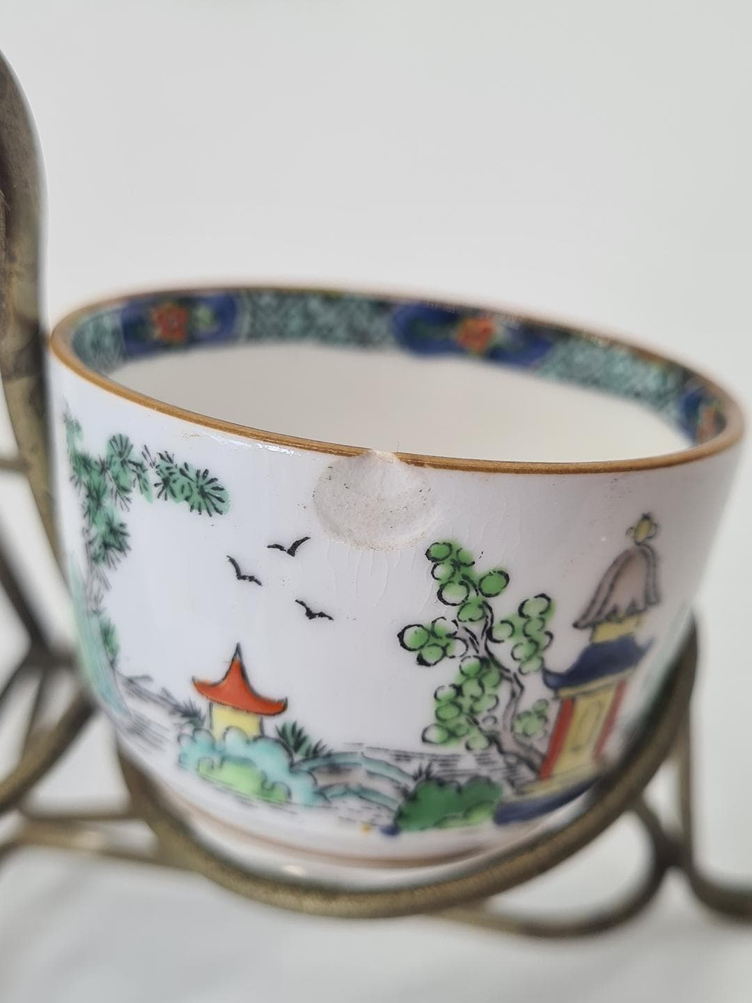 Three-piece condiment set Pagoda, bone china, metal, Crown Staffordshire, United Kingdom, 1970s - 378124