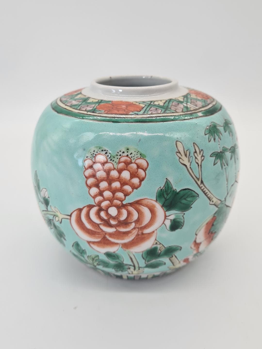 Naczynie do wody dla kaligrafa, famille rose, porcelana turkusowa, Chiny, XIX w. - 378141