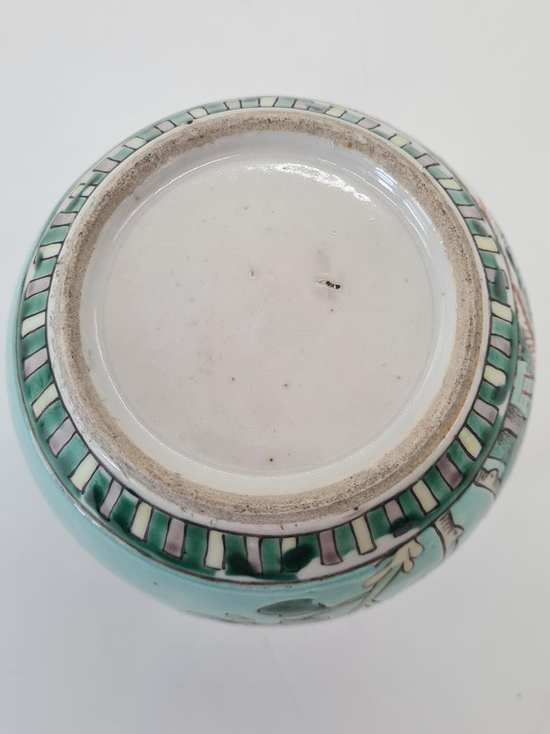 Naczynie do wody dla kaligrafa, famille rose, porcelana turkusowa, Chiny, XIX w. - 378146