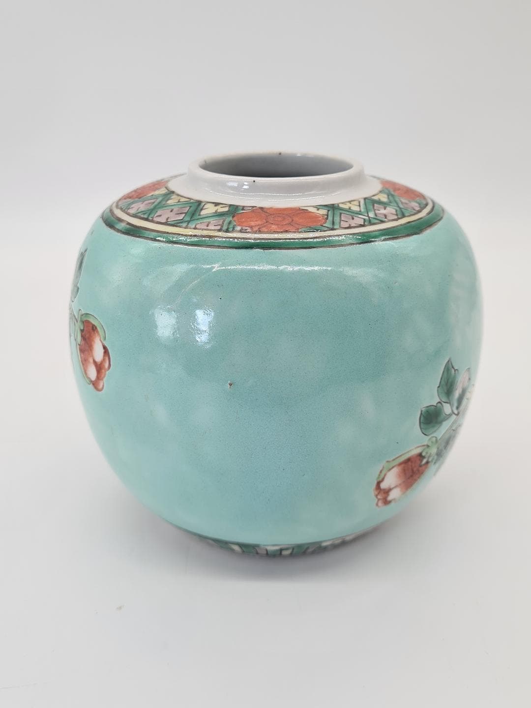 Naczynie do wody dla kaligrafa, famille rose, porcelana turkusowa, Chiny, XIX w. - 378144