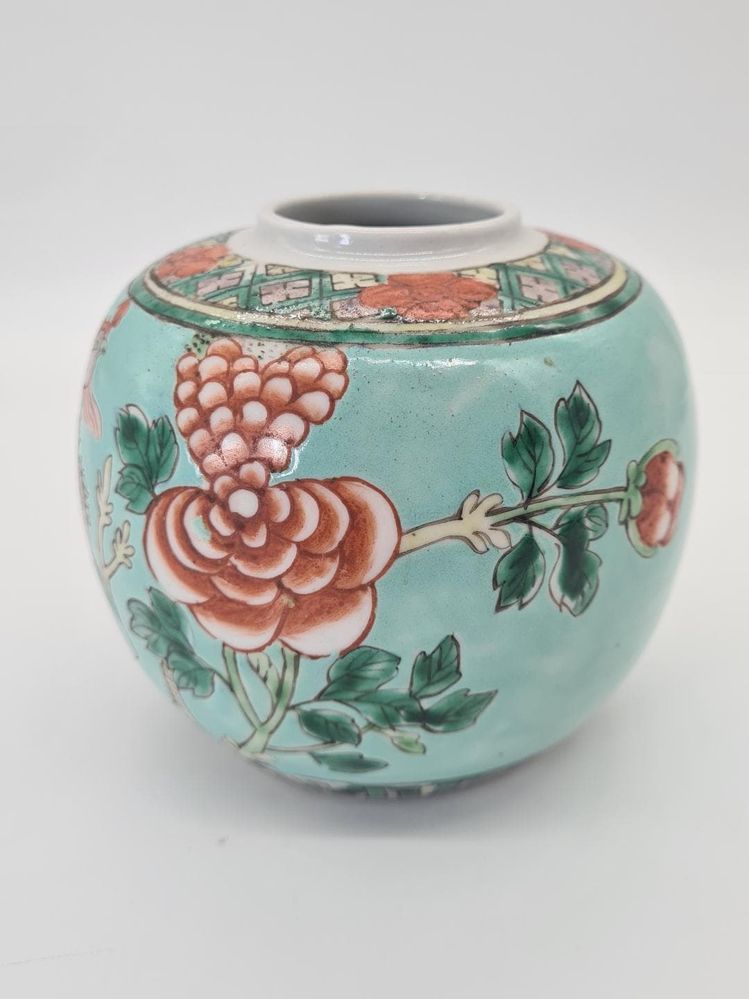 Naczynie do wody dla kaligrafa, famille rose, porcelana turkusowa, Chiny, XIX w. - 378142
