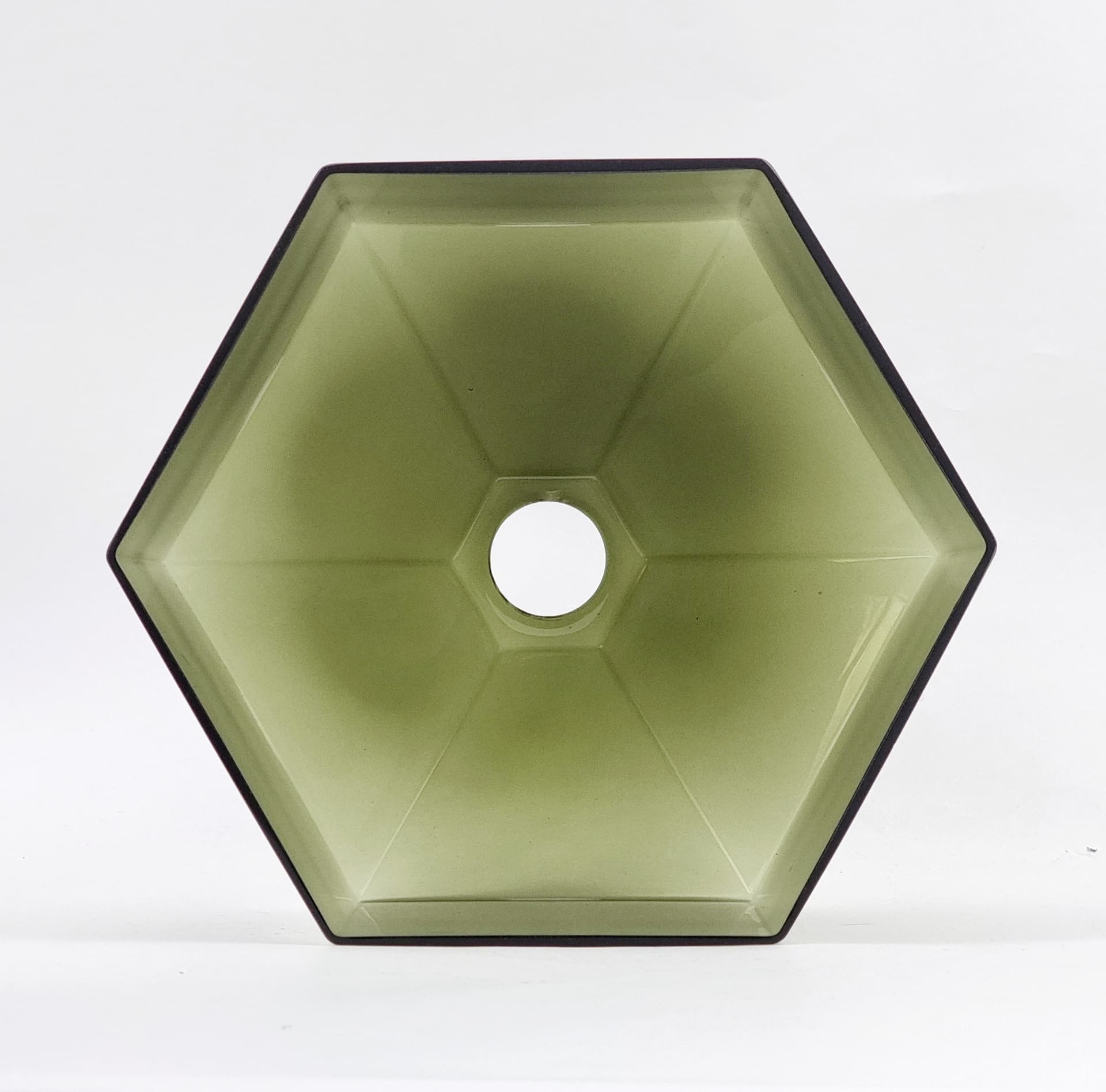 Lampa sufitowa, szkło zielone, mosiądz złoty, proj. C. Fagerlund, Orrefors, Szwecja, lata 60. - 378196