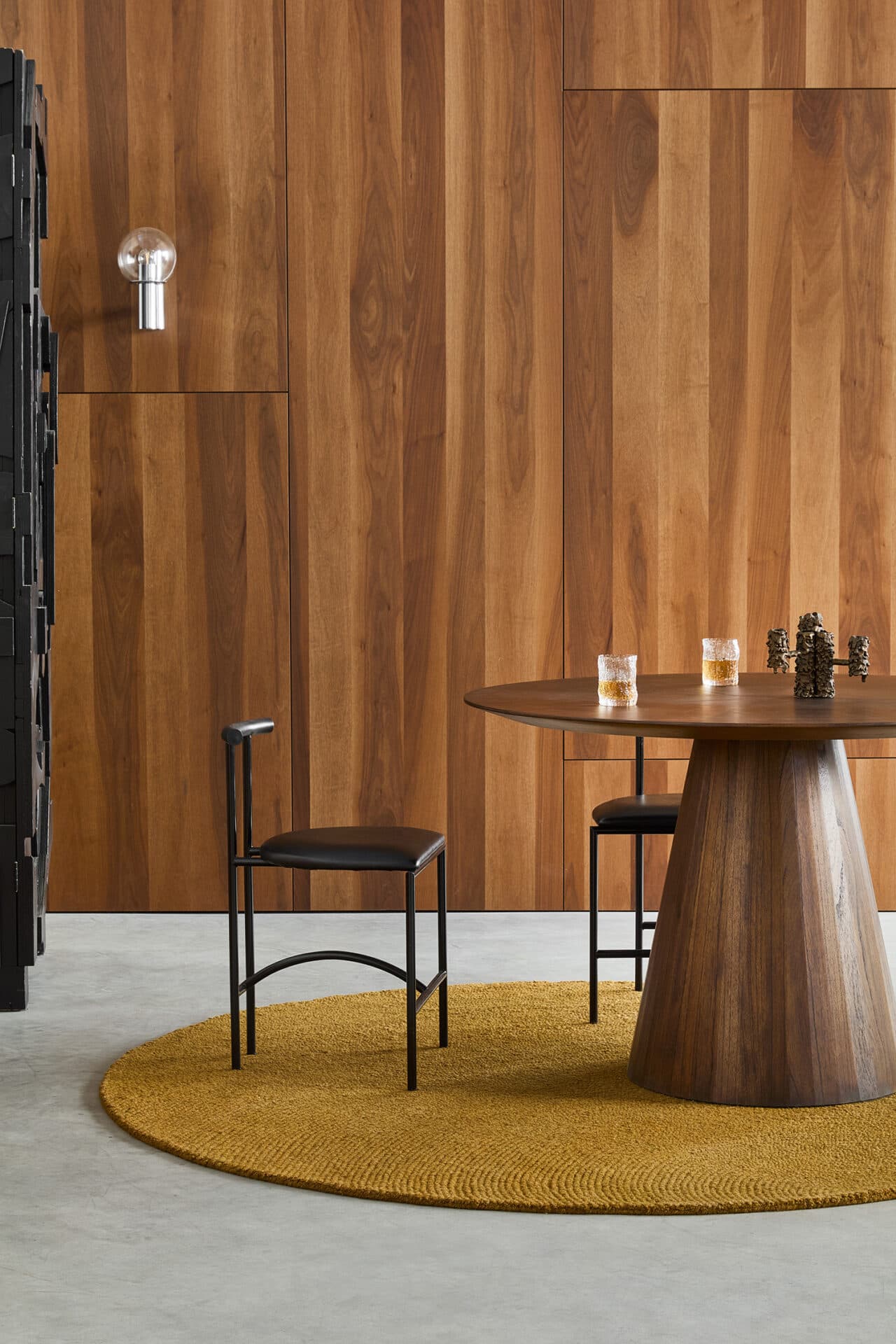 Dywan Decor Echo Ochre Round żółty 150x150, wełna, Brink&Campman - 378263