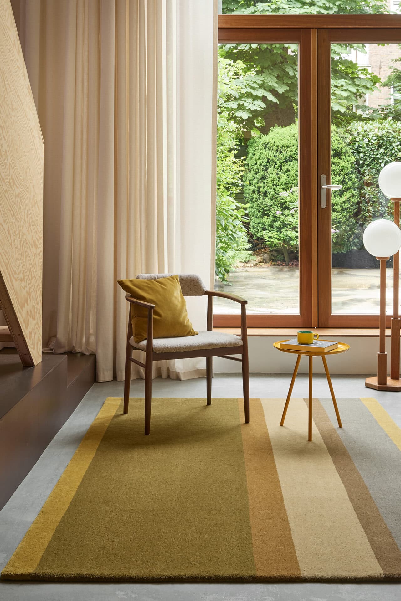 Rug Decor Linear Earth olive 140x200, wool, Brink&Campman - 378352
