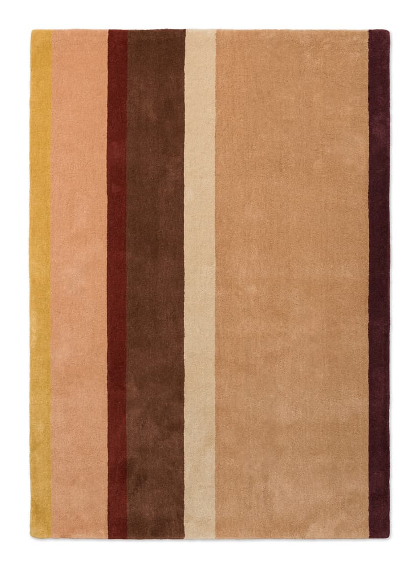 Rug Decor Linear Ruby beige, brown 140x200, wool, Brink&Campman
