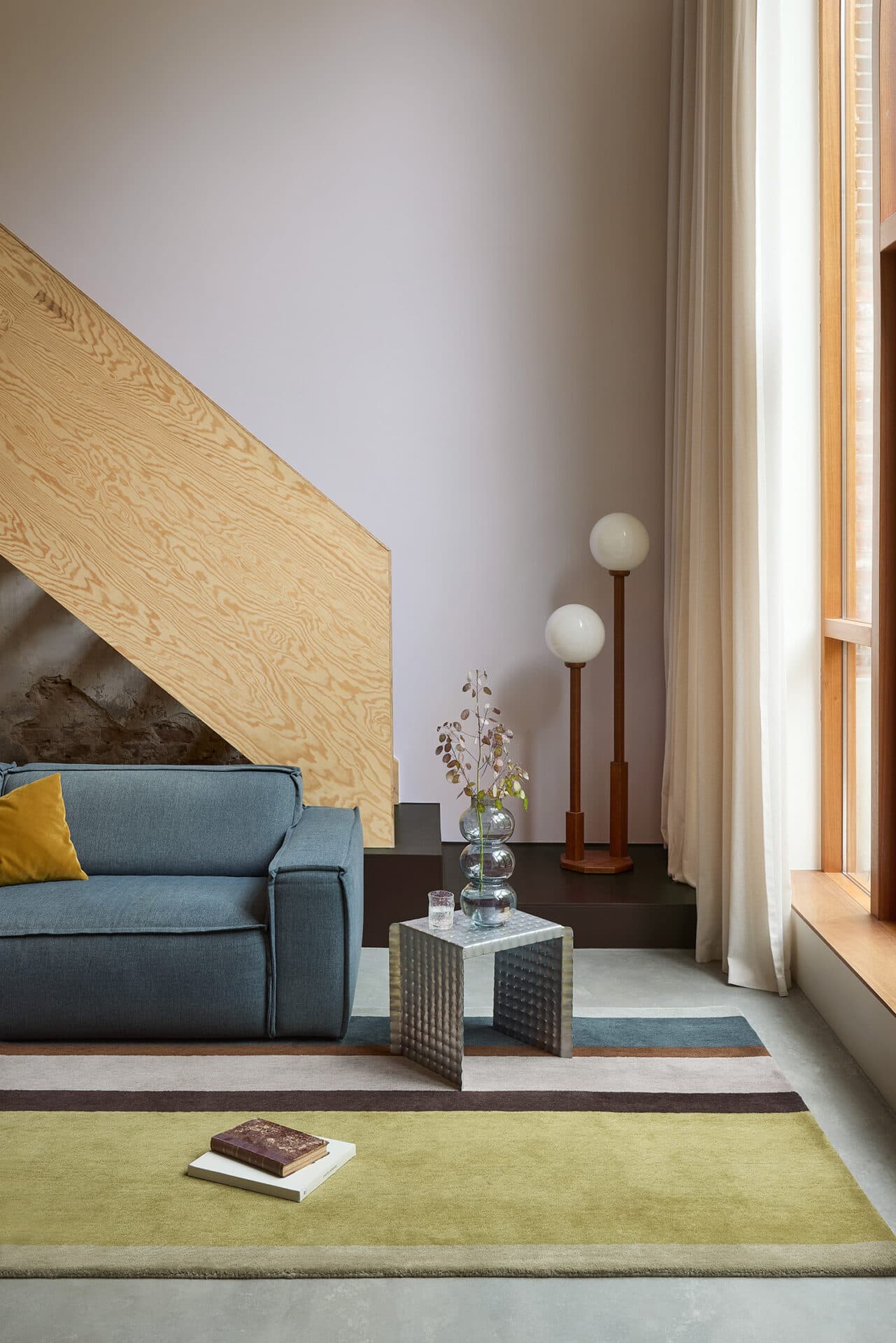 Rug Decor Linear Retro brown, olive 250x350, wool, Brink&Campman - 378418