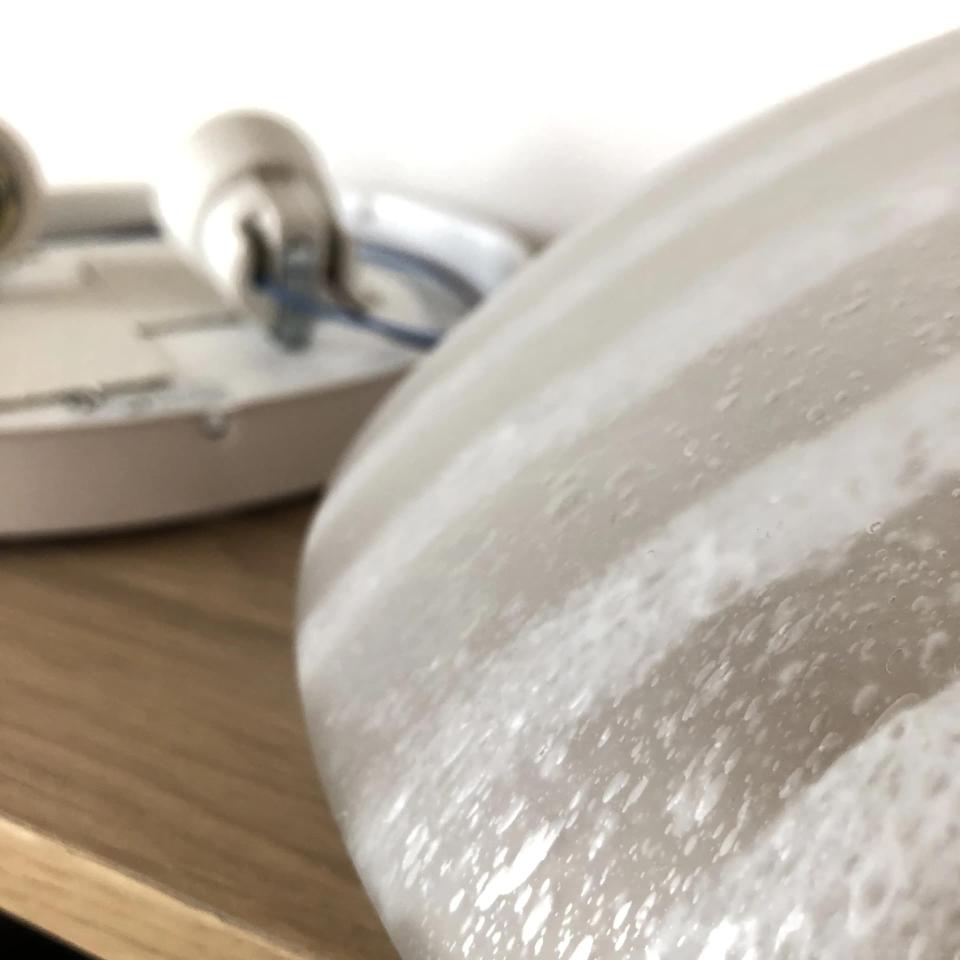 White Glass Ceiling or Wall Lamp, Peill & Putzler, Germany, 1980s