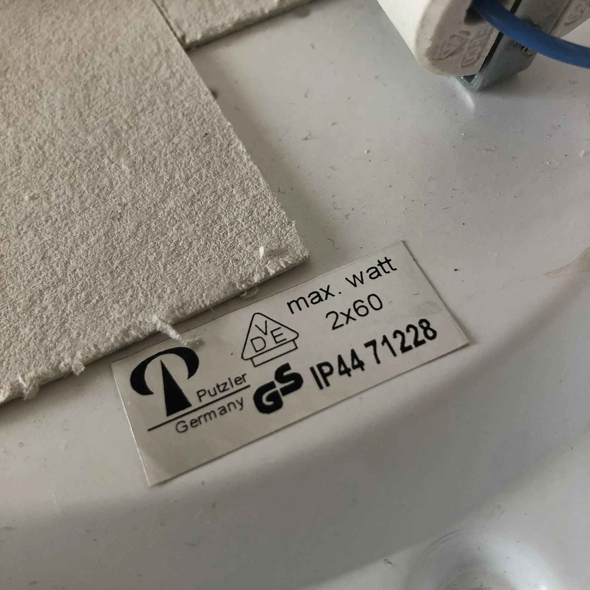 White Glass Ceiling or Wall Lamp, Peill & Putzler, Germany, 1980s - 27736