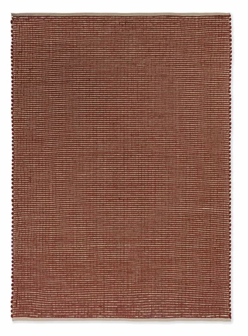 Rug Frame Brick brown 140x200, sisal, wool, Brink&Campman