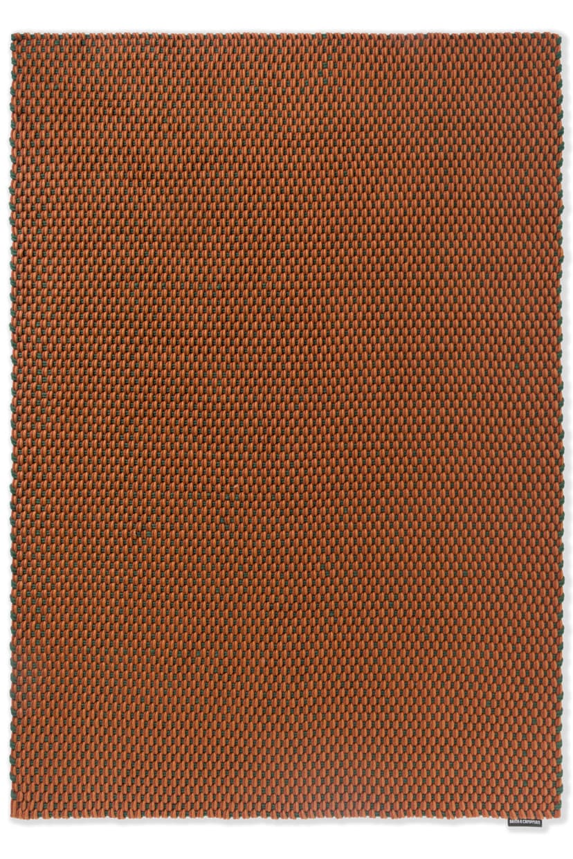 Rug Lace Tricolore Terra - Rust - Green orange 140x200, Brink&Campman