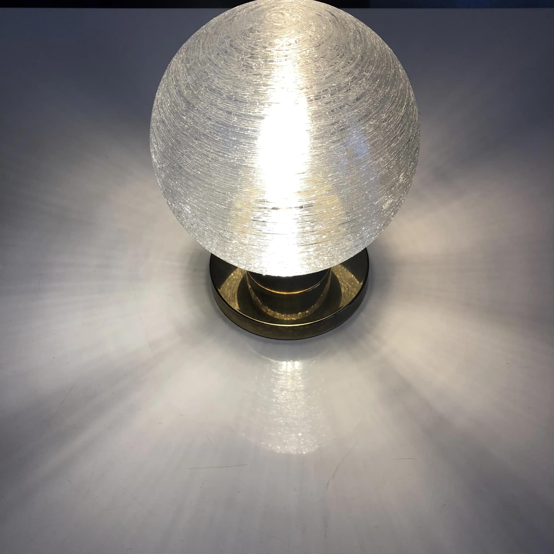 Lampka nocna, mosiądz, szkło, Doria Leuchten, Niemcy, lata 60. - 27909