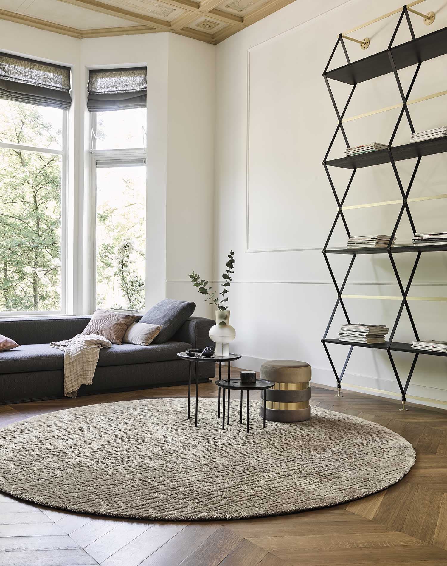 Rug Twinset Urban Taupe beige 250x350, tencel, wool, Brink&Campman - 380346