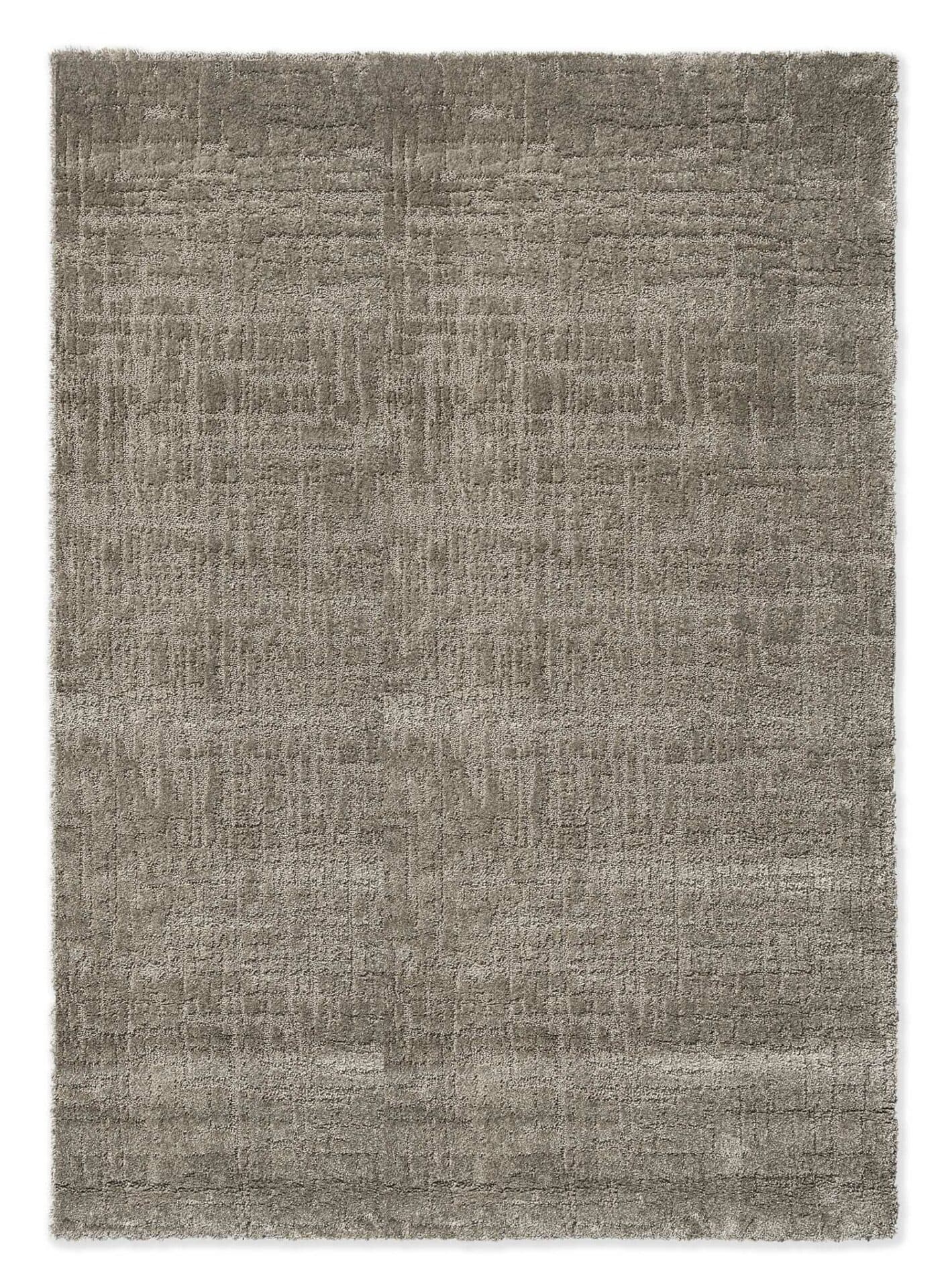 Rug Twinset Urban Shiitake grey 140x200, tencel, wool, Brink&Campman