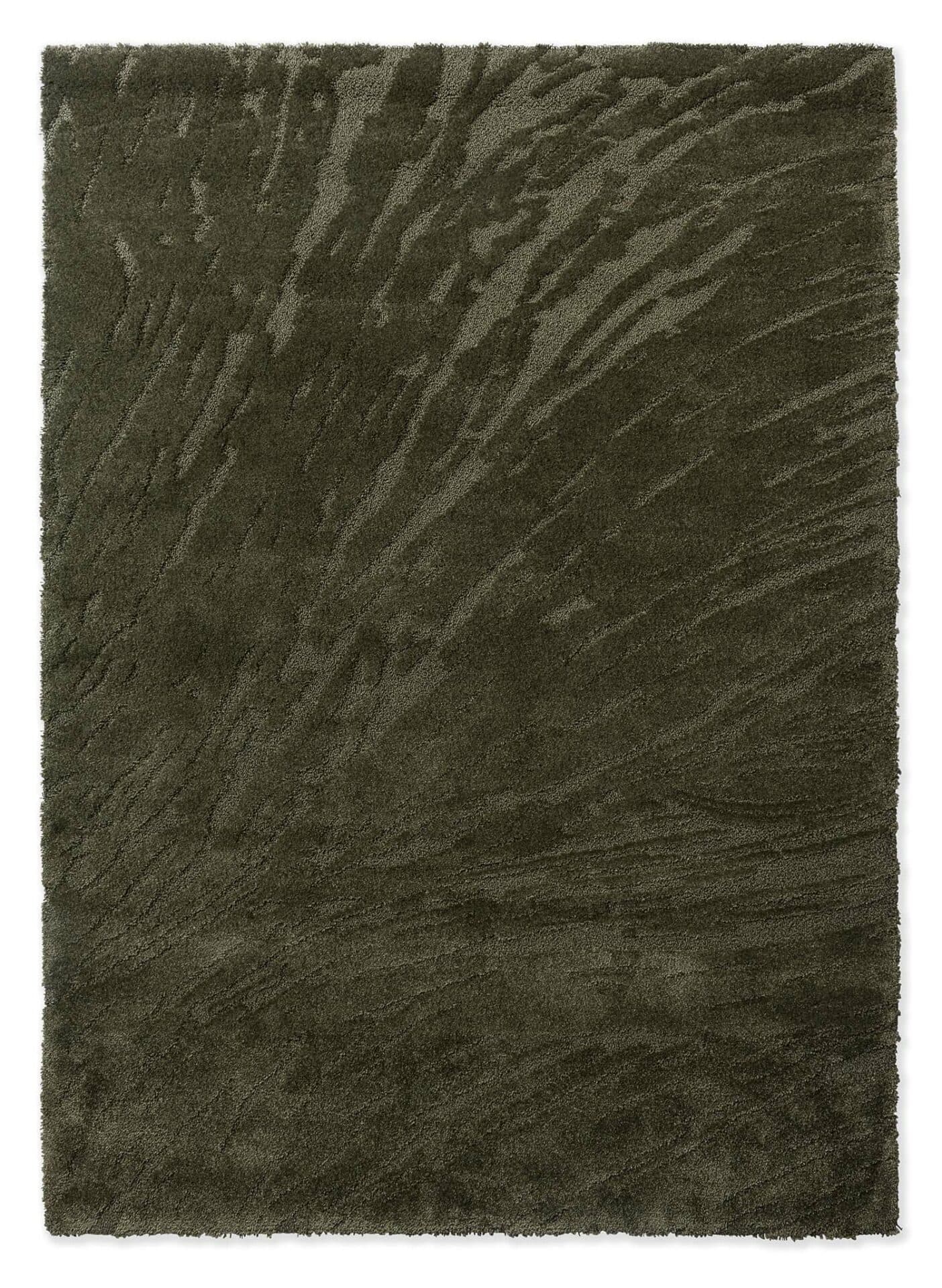 Rug Twinset Shore Olive green 140x200, tencel, wool, Brink&Campman