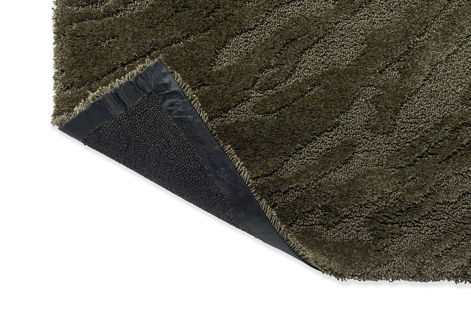 Rug Twinset Shore Olive green 250x350, tencel, wool, Brink&Campman - 380498