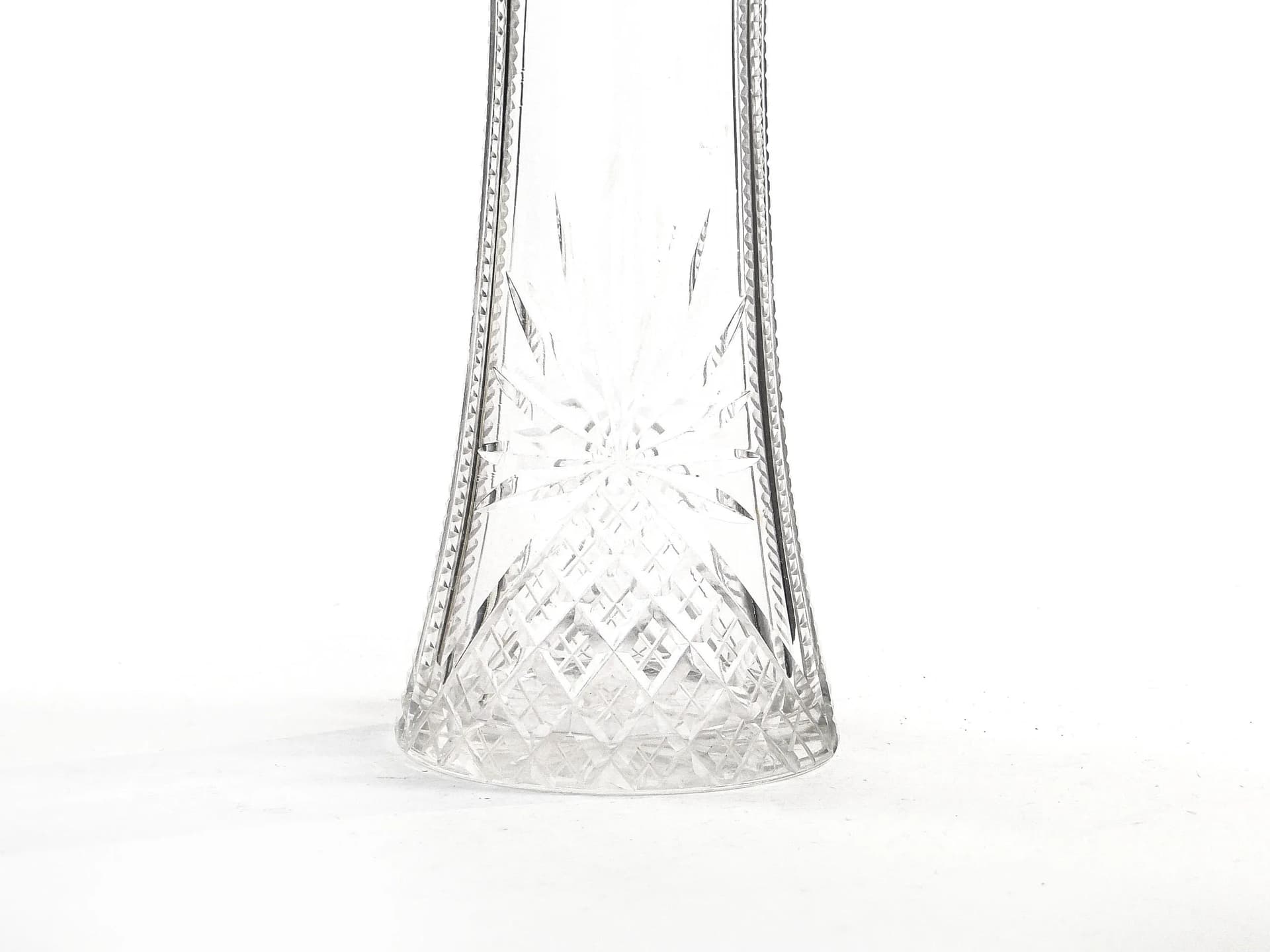 Wazon Art déco, kryształ transparentny, Polska, lata 20. - 27945