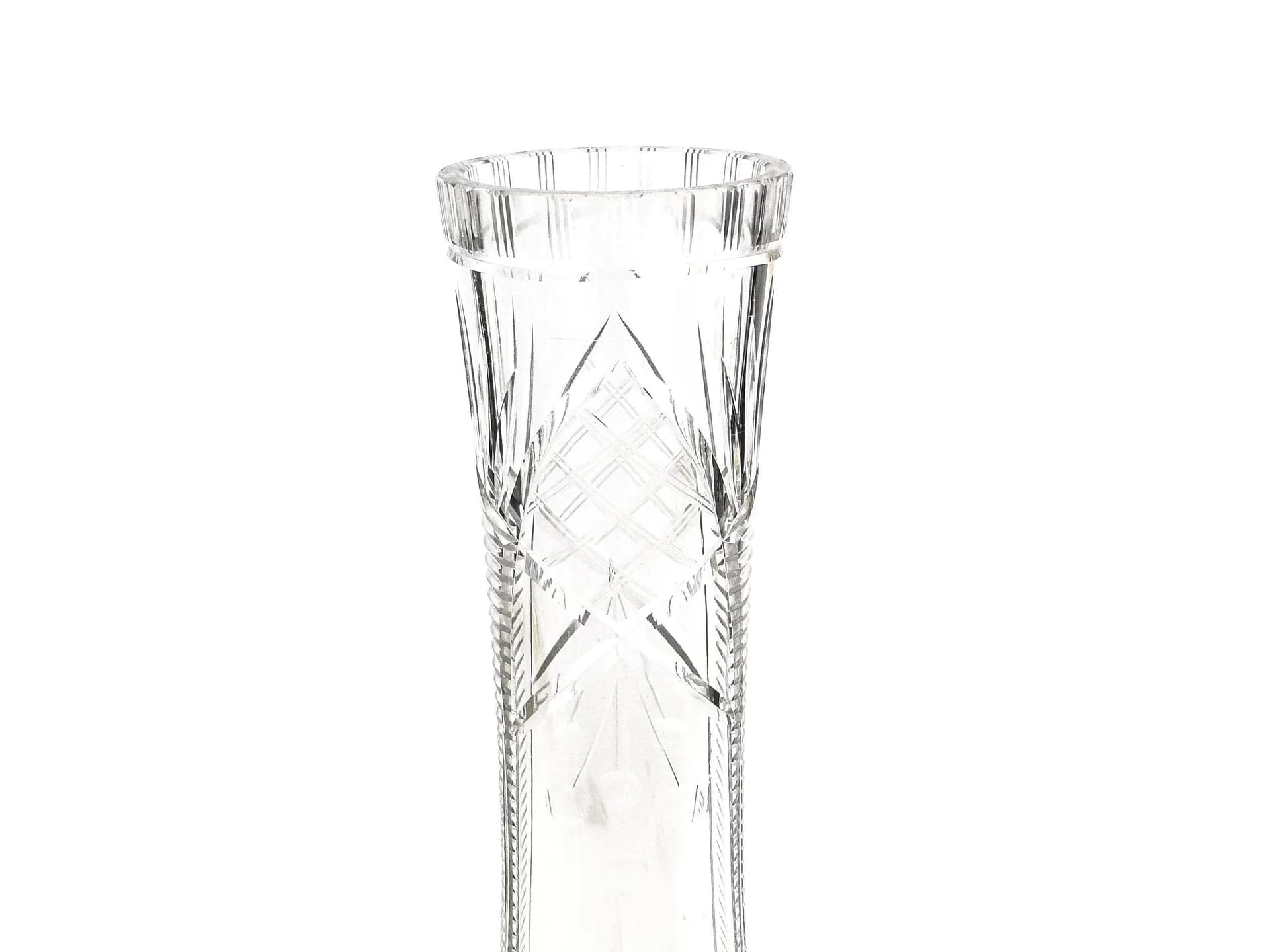 Wazon Art déco, kryształ transparentny, Polska, lata 20. - 27944