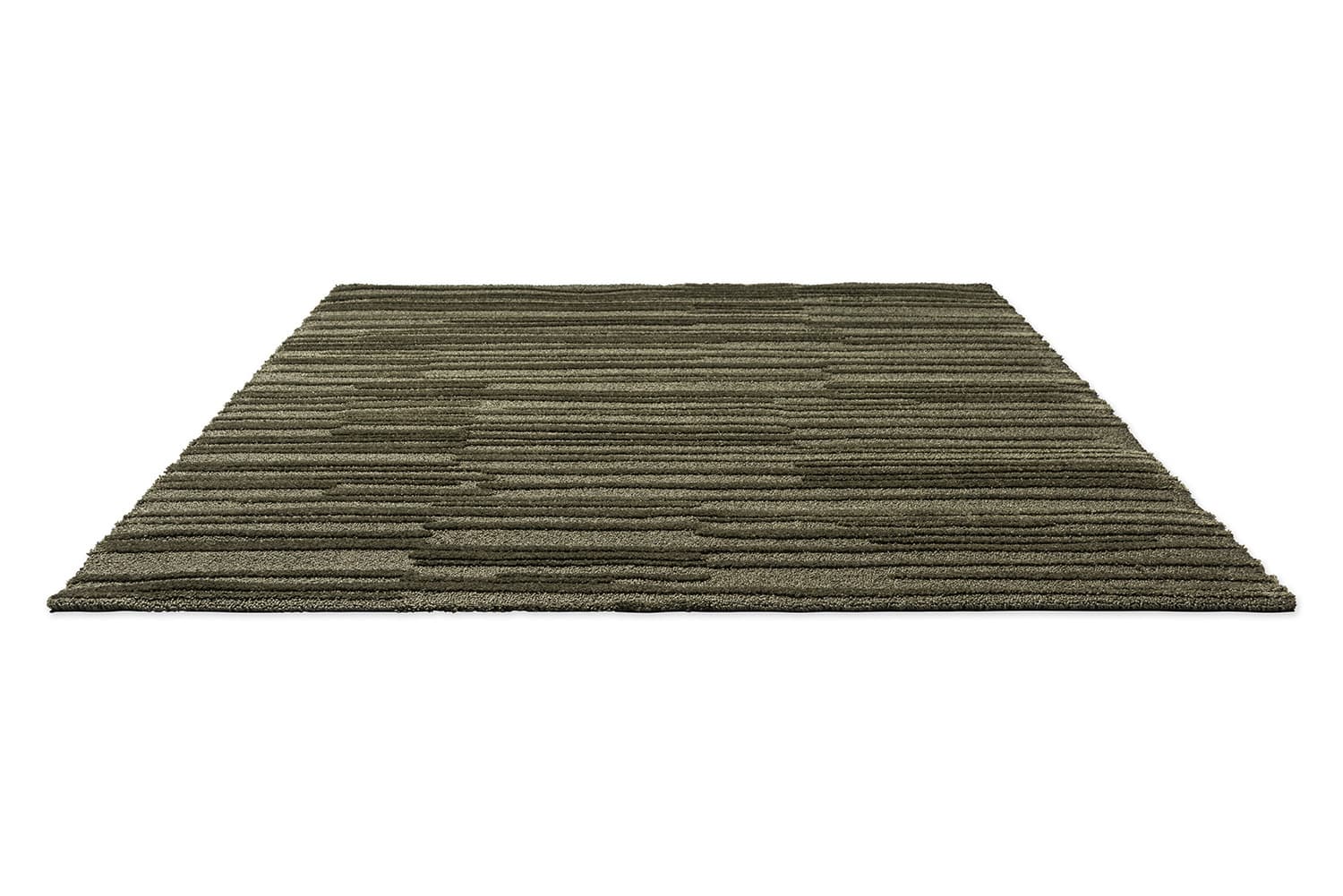 Rug Twinset Terrain Olive green 140x200, tencel, wool, Brink&Campman - 380894