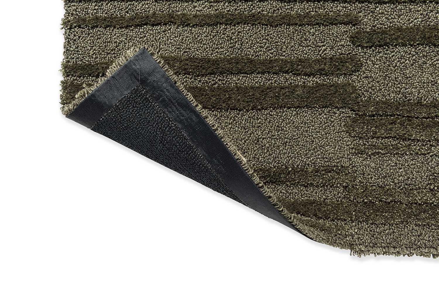 Rug Twinset Terrain Olive green 140x200, tencel, wool, Brink&Campman - 380896
