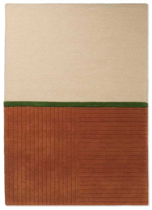 Rug Decor Rhythm orange 140x200, wool, Brink&Campman - DIMENSION