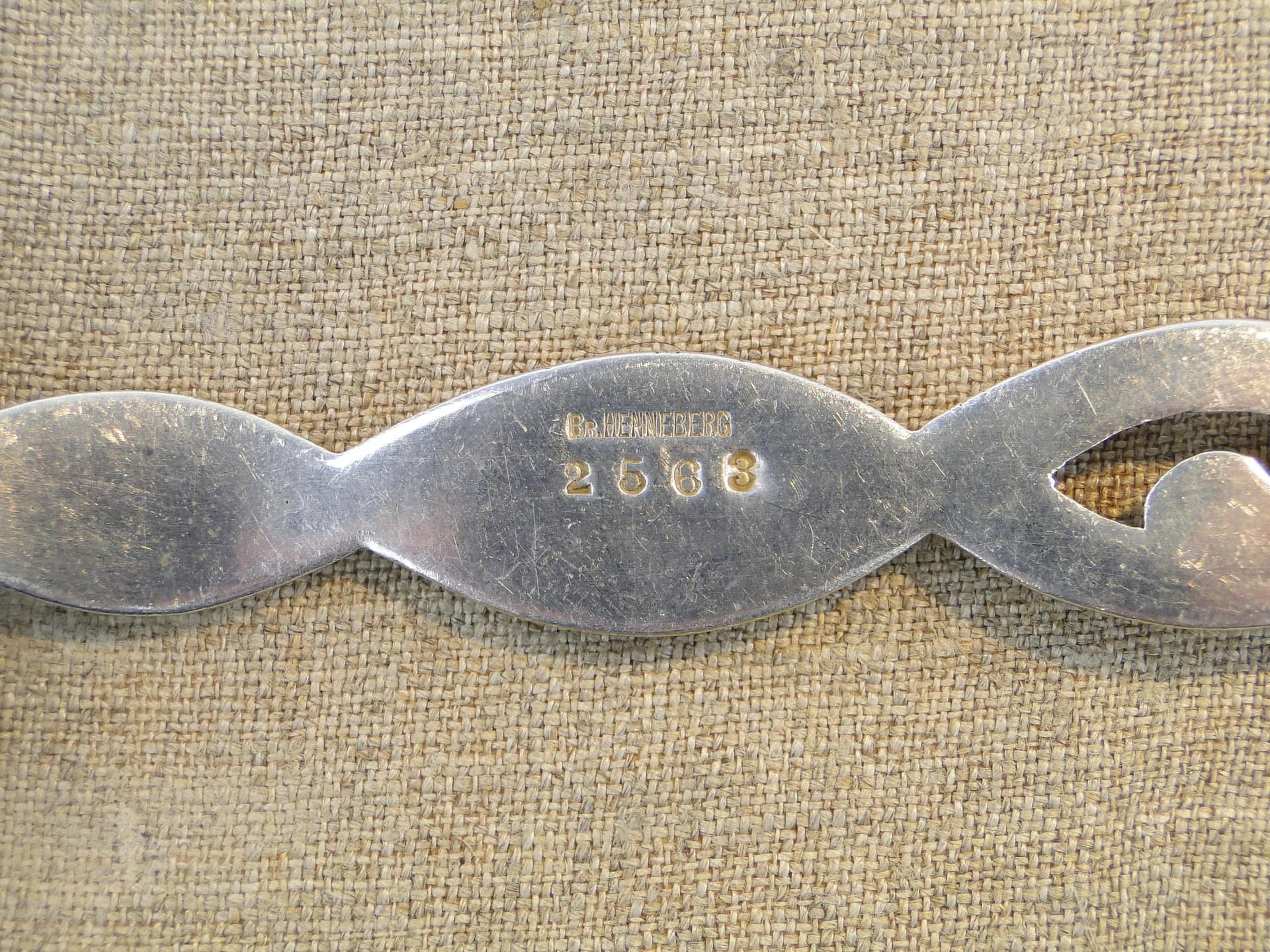 Gilt Art Nouveau Slotted Pickle Spoon, Bracia Henneberg, Poland, 1920s - 27925