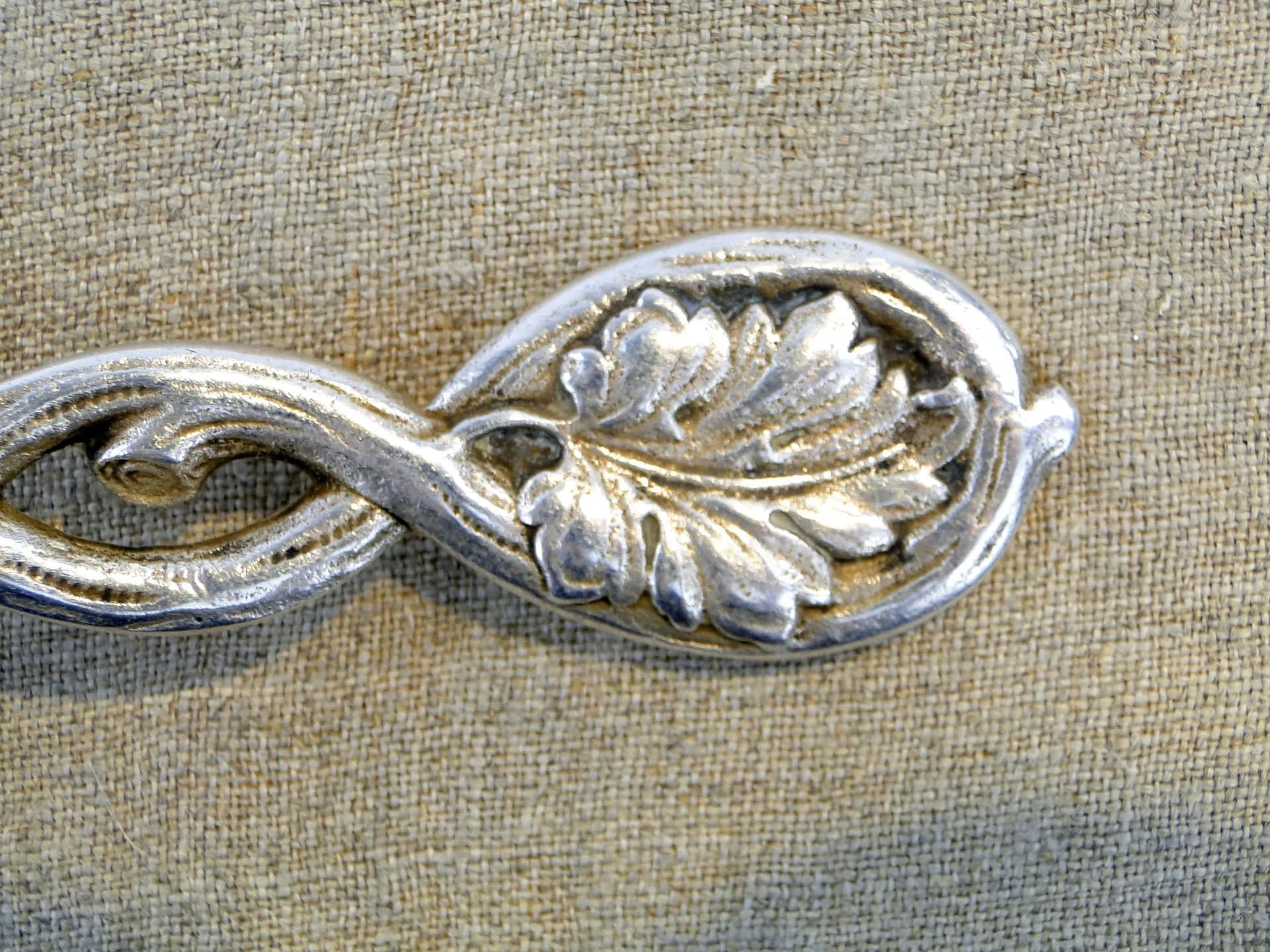 Gilt Art Nouveau Slotted Pickle Spoon, Bracia Henneberg, Poland, 1920s - 27923