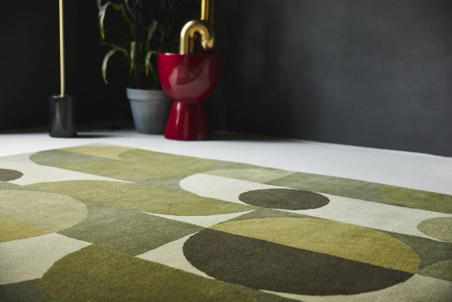 Rug Decor Cosmo Greens brown 160x230, wool, viscose, Brink&Campman - 381249