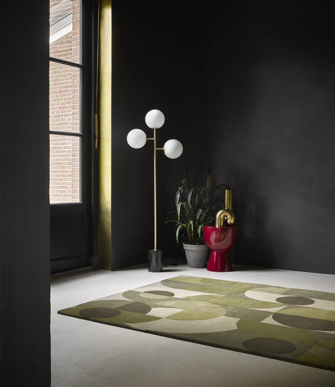 Rug Decor Cosmo Greens brown 160x230, wool, viscose, Brink&Campman - 381248