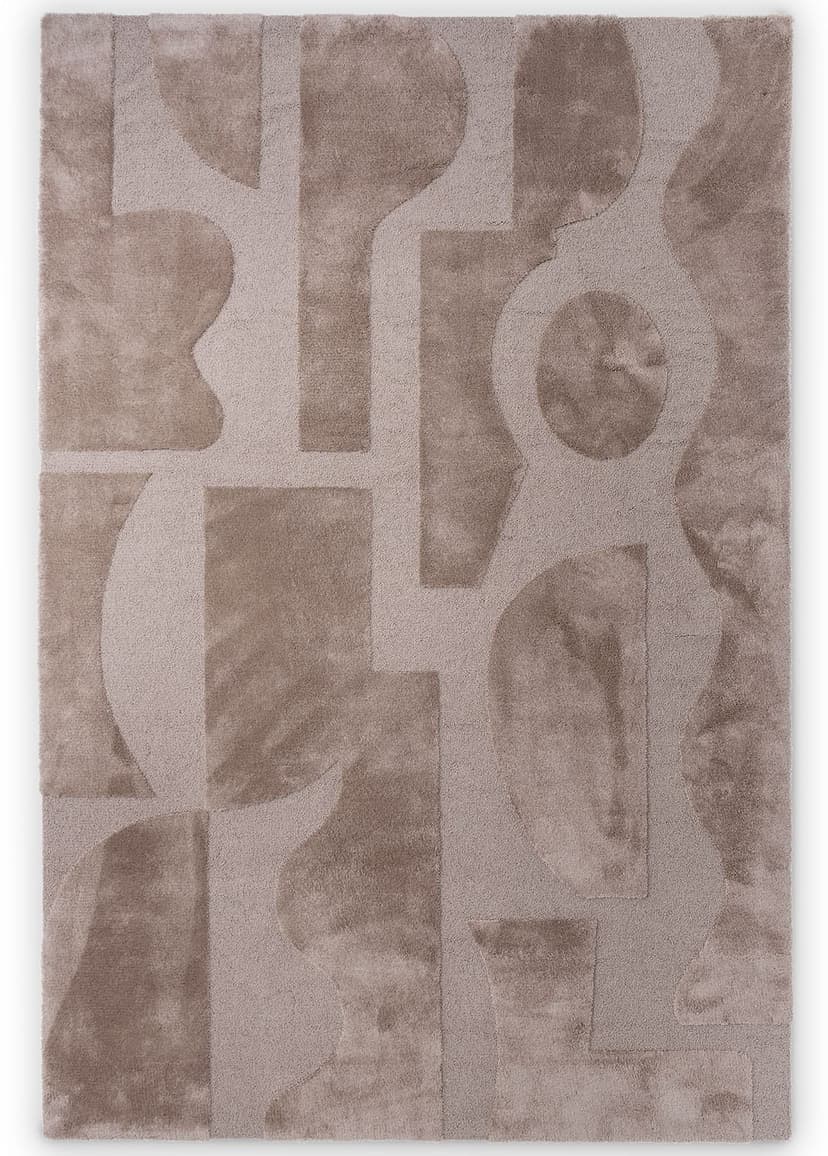 Rug Mural Cement beige 140x200, wool, Brink&Campman