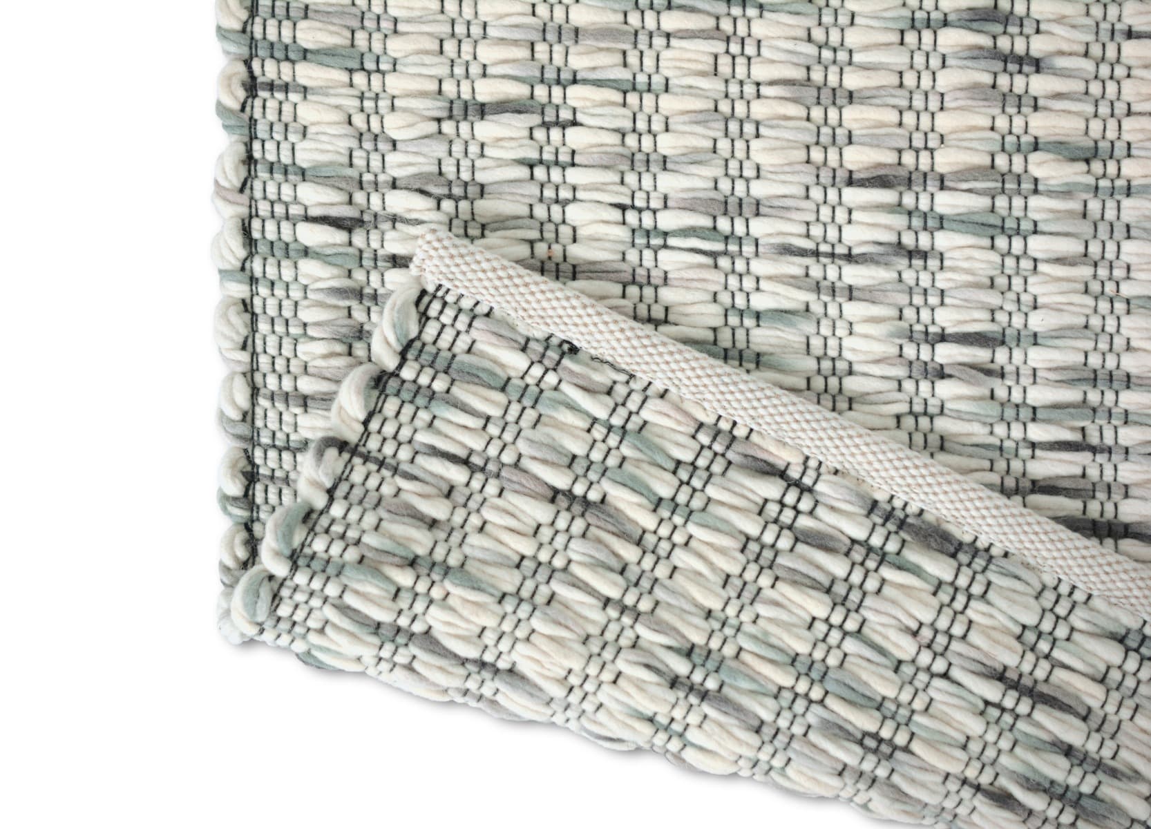 Rug Grain white, mint, grey 200x280, wool, Brink&Campman - 381425